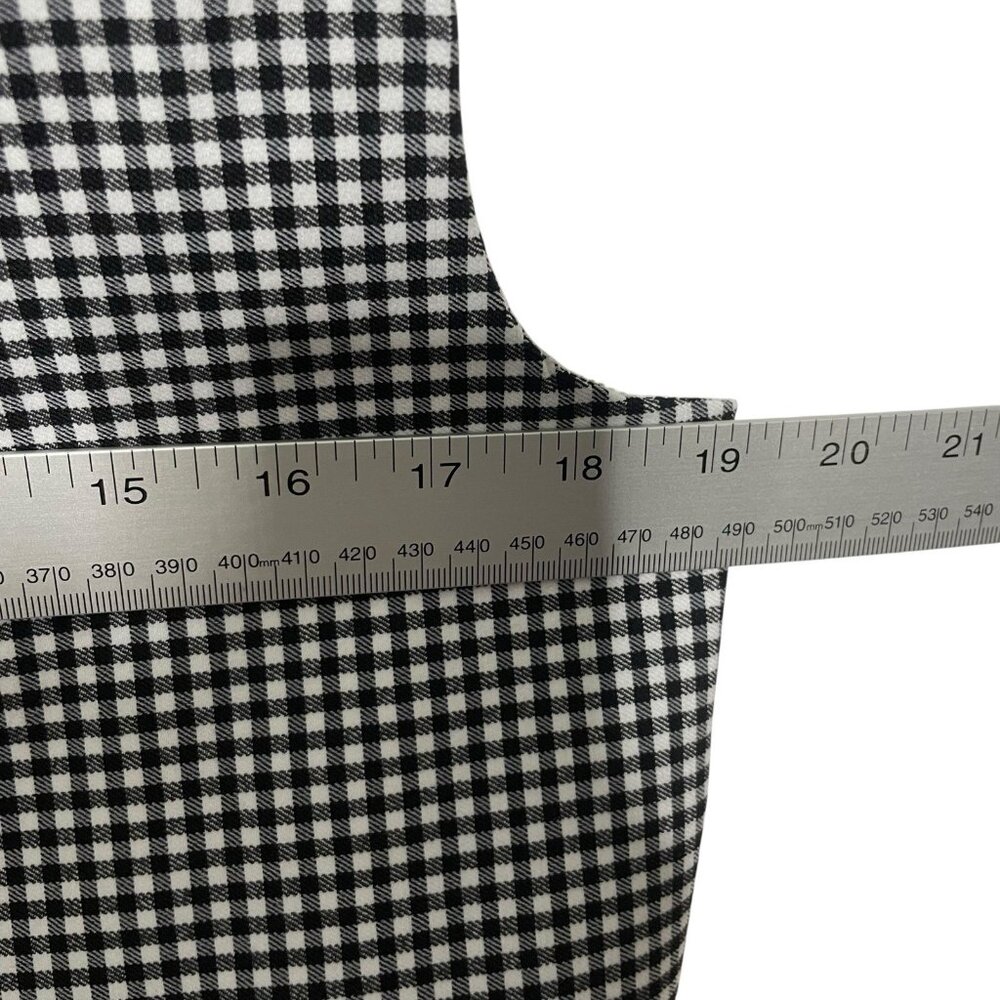 Autres Filles Gingham Vest Women’s S Black White Boxy Preppy Academia - Picture 3 of 7